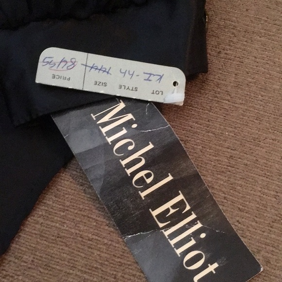 Michel Elliot black & gold trim blouse NWT sheer - Picture 11 of 16